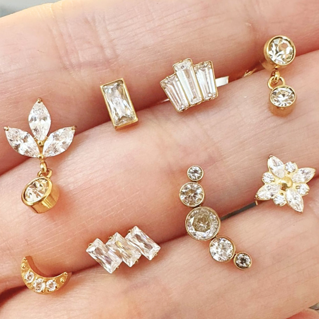 Piercing Titanio Dorado Boomerang