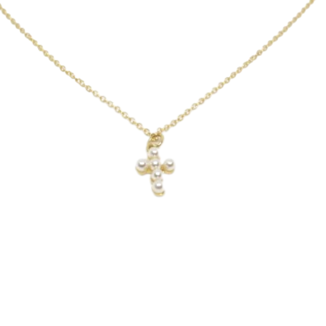 Collar Cruz De Perlas