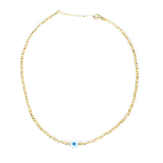 Choker Ojo Turco Con Bolitas