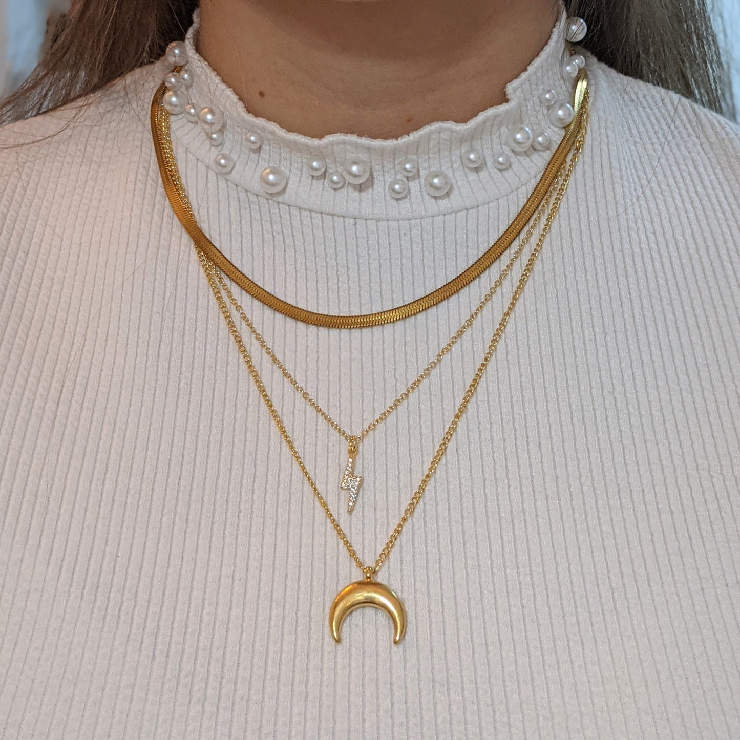 Collar Rayito Circonias