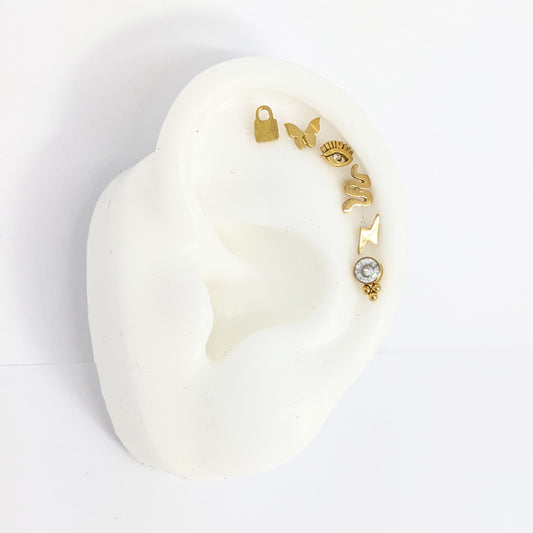 Piercing (1) Acero Dorado - Modelo a Elegir