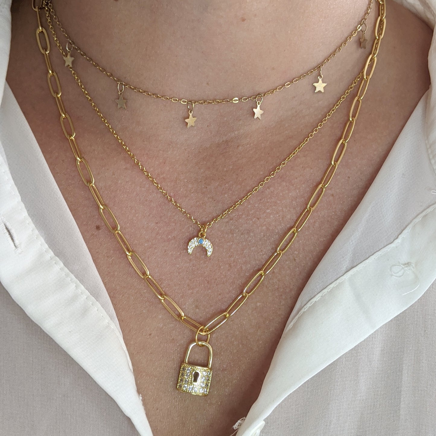 Collar Cuernito Turquesa