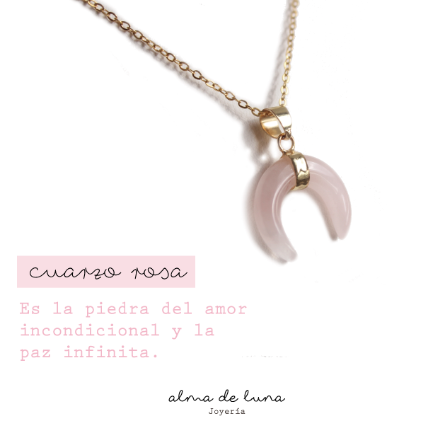 Luna cuarzo rosa grande