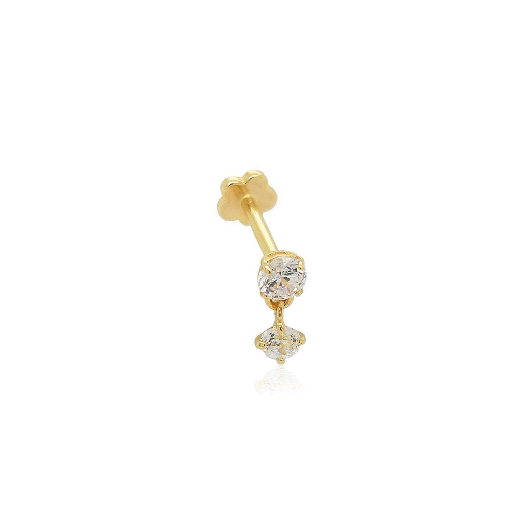 Circonia colgante 14K