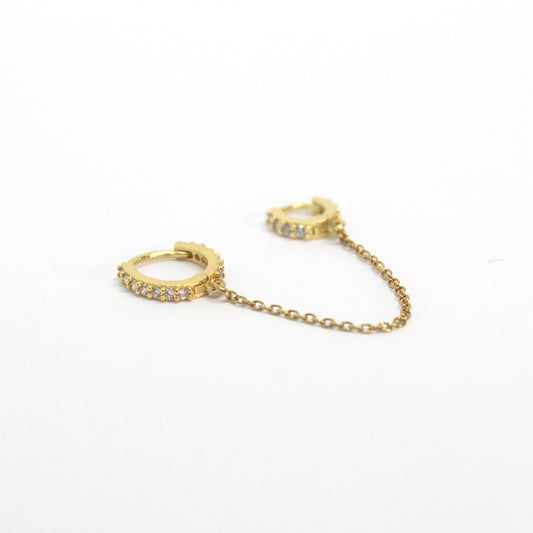 Doble hoop con cadena