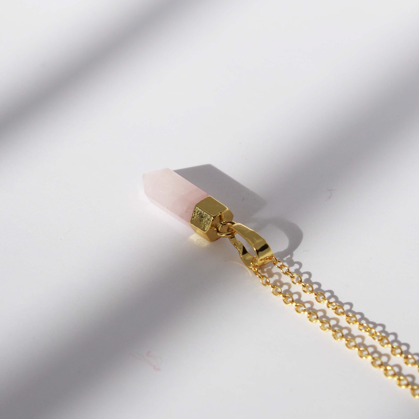Collar Estaca Cuarzo Rosa