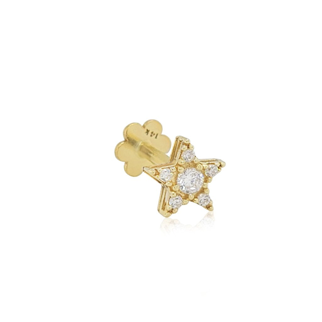 Estrella circonias 14K