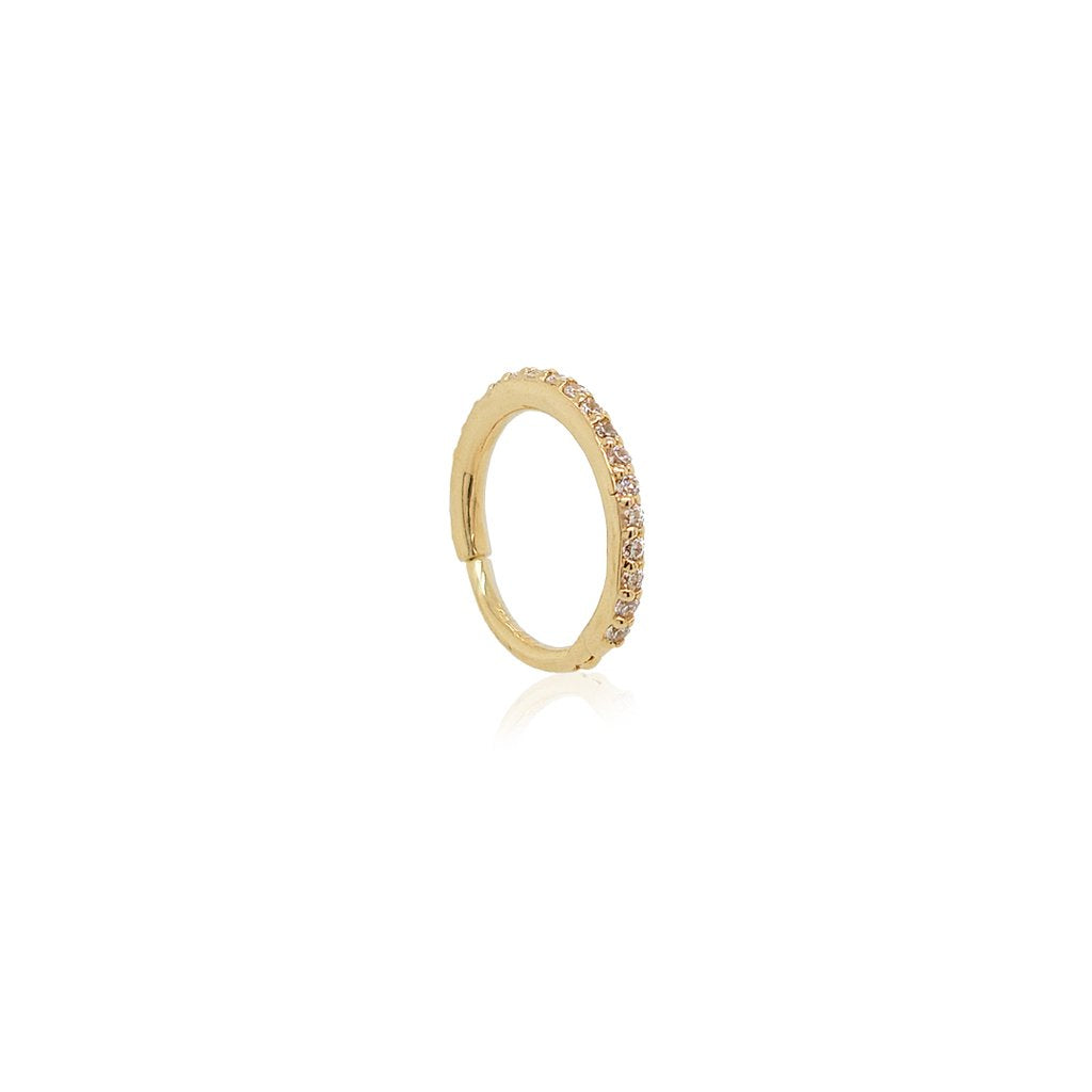 Hoop circonias 14K