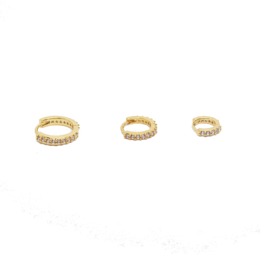 Hoops con circonias - tamaño a elegir