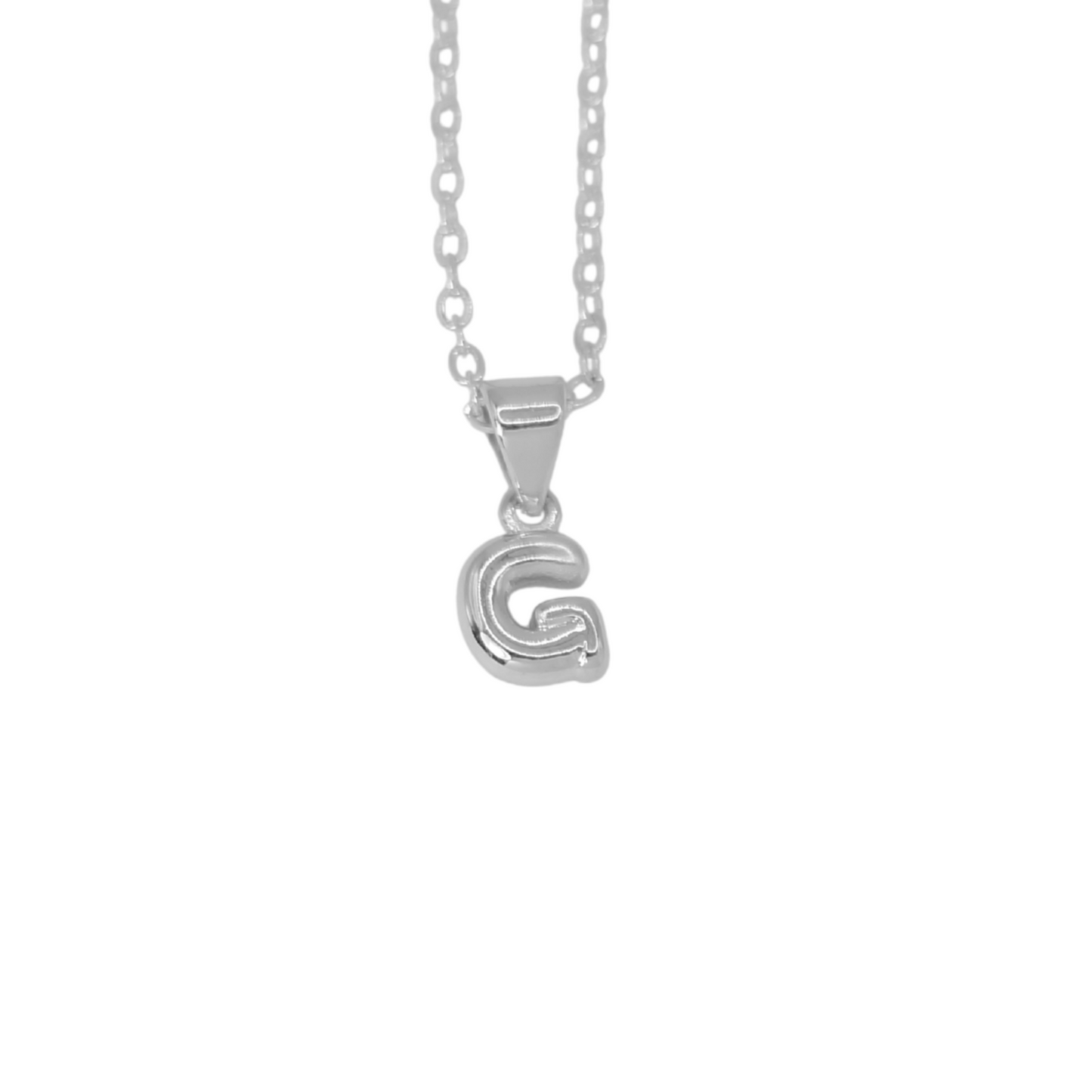 Collar Inicial Bold Plateado