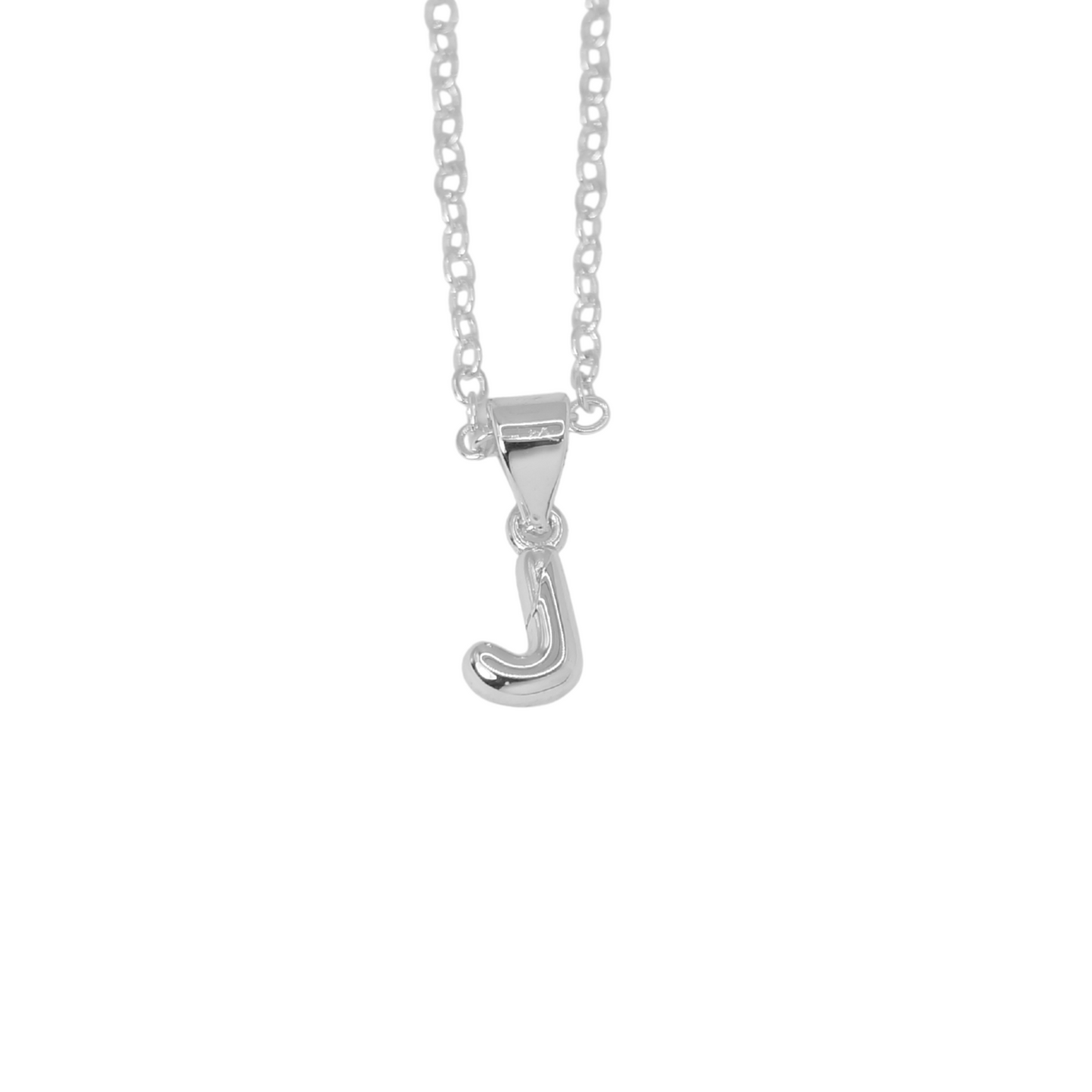Collar Inicial Bold Plateado