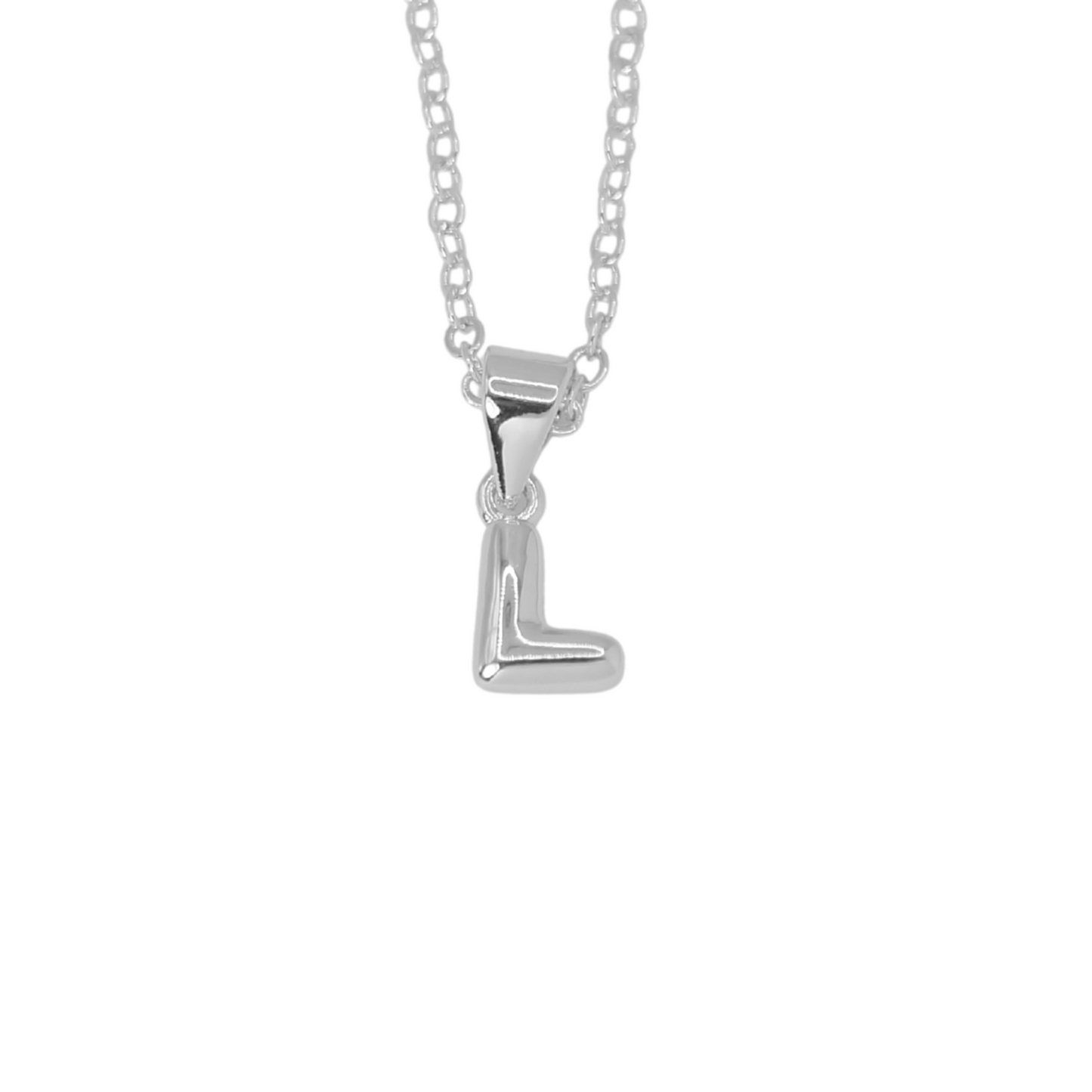 Collar Inicial Bold Plateado