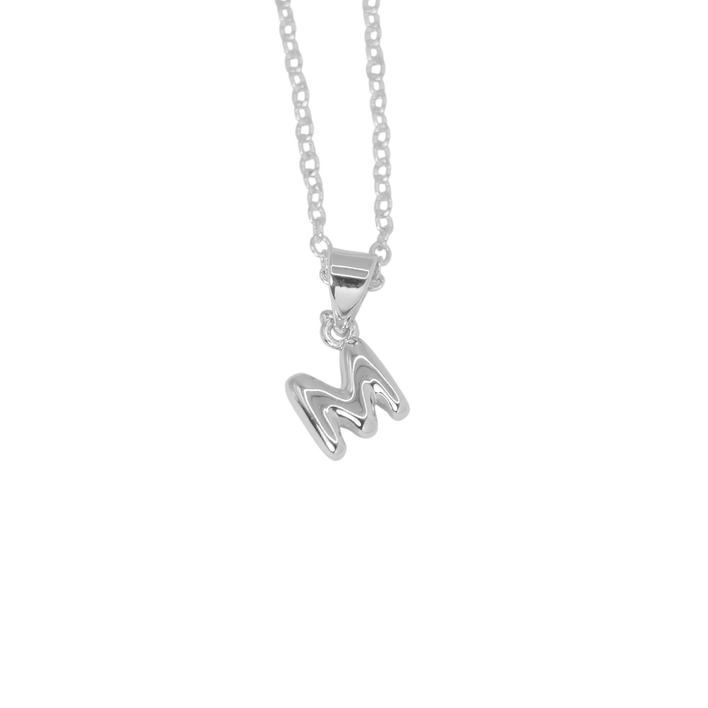 Collar Inicial Bold Plateado