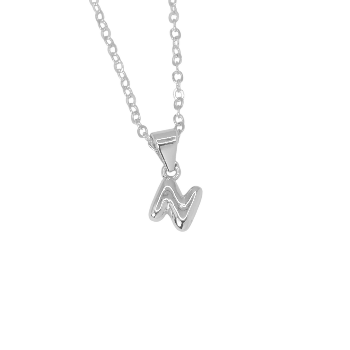 Collar Inicial Bold Plateado