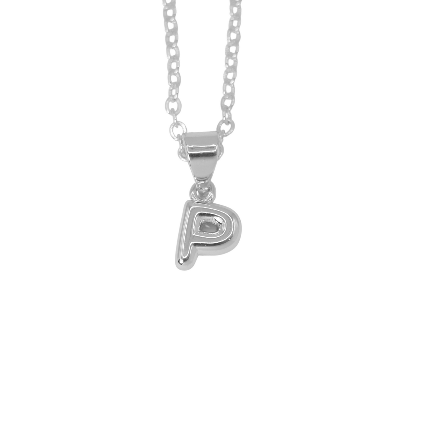 Collar Inicial Bold Plateado