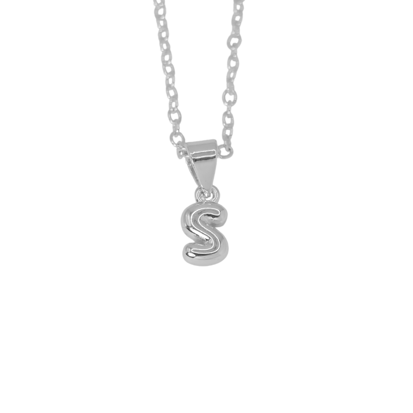 Collar Inicial Bold Plateado