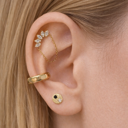 Piercing Titanio Dorado Yin Yang