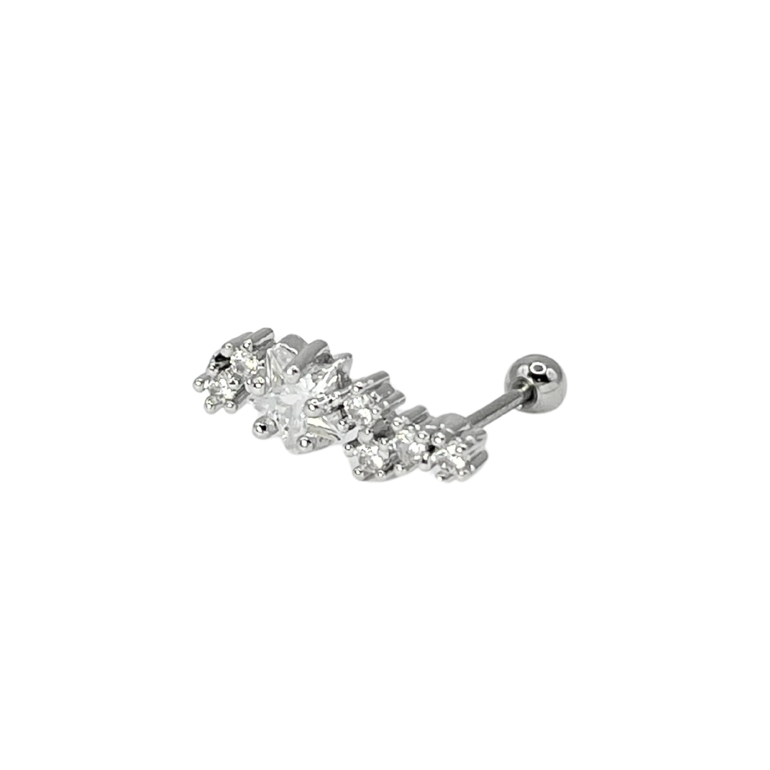 Piercing Acero Quirúrgico Plateado Constelación