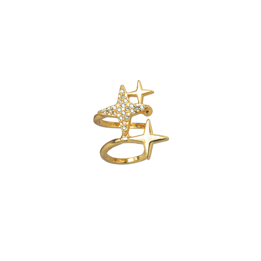 Ear Cuff Tres Estrellas