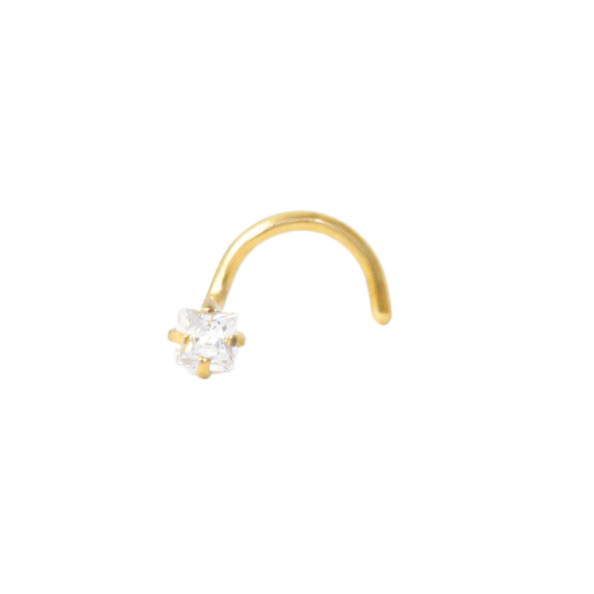 Tragus Dorado Circonia Cuadrado