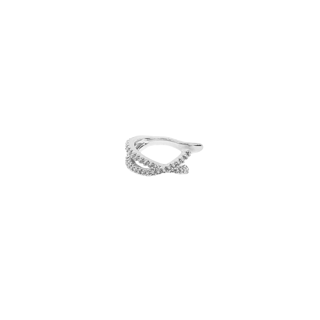 Ear cuff Carol Plateado