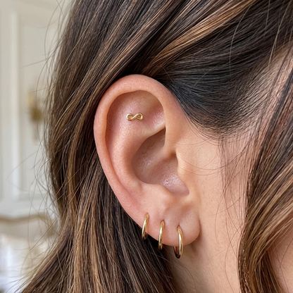 Arracada 10mm 14k