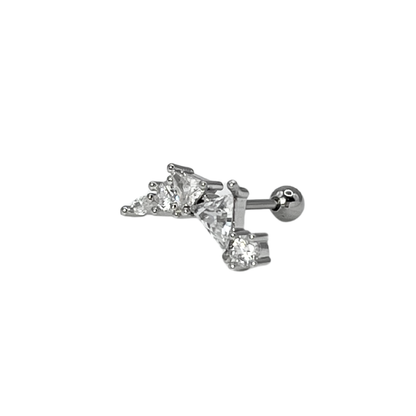 Piercing Acero Quirúrgico Plateado Flora