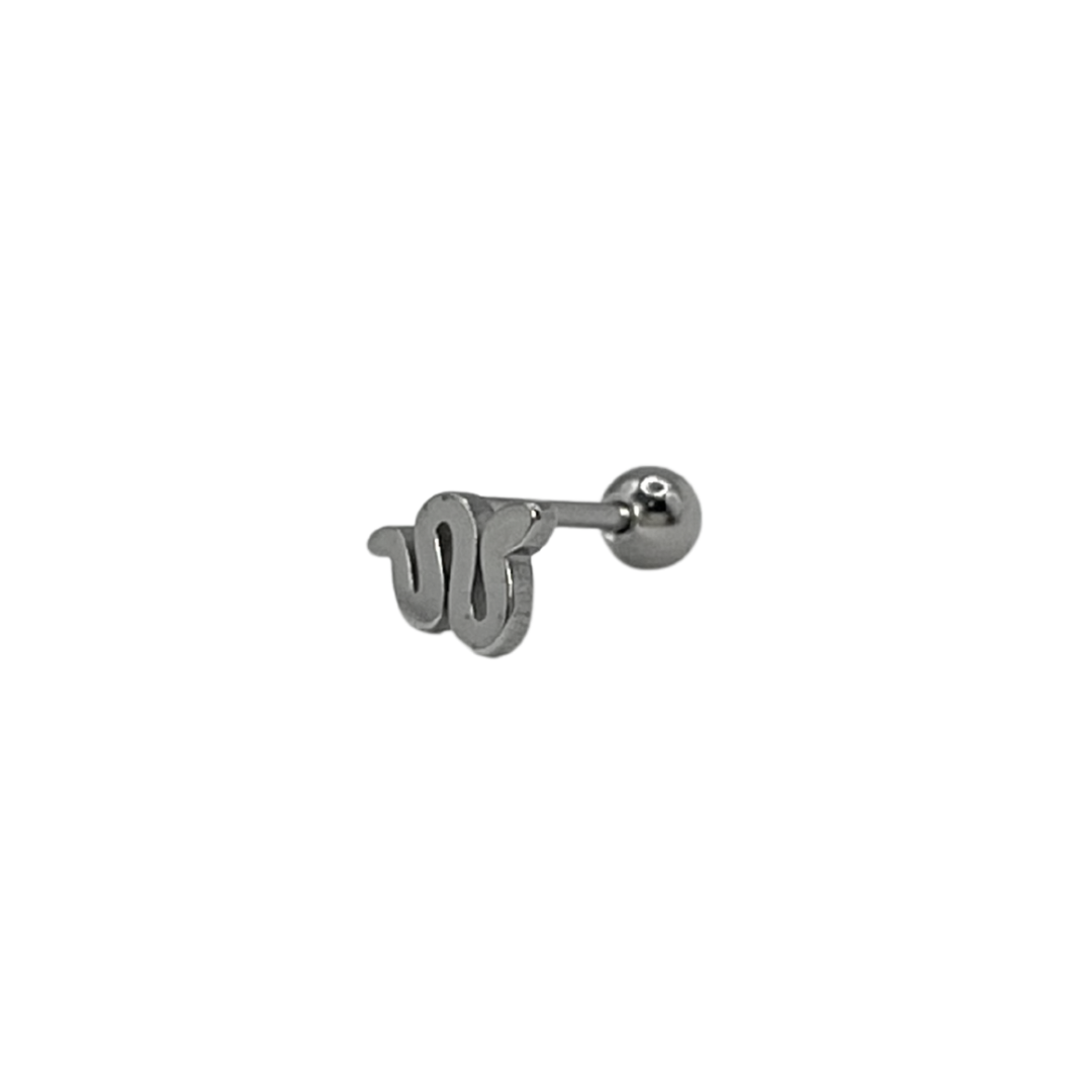 Piercing Acero Quirúrgico Plateado Viborita