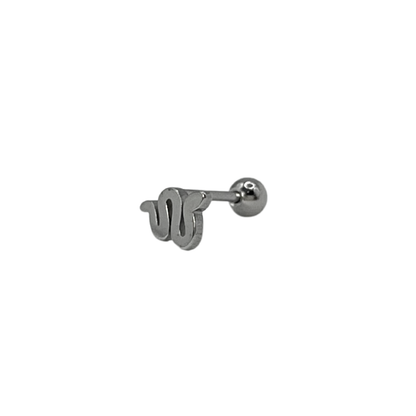 Piercing Acero Quirúrgico Plateado Viborita
