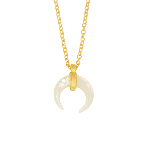 Collar Cuernito Madre Perla