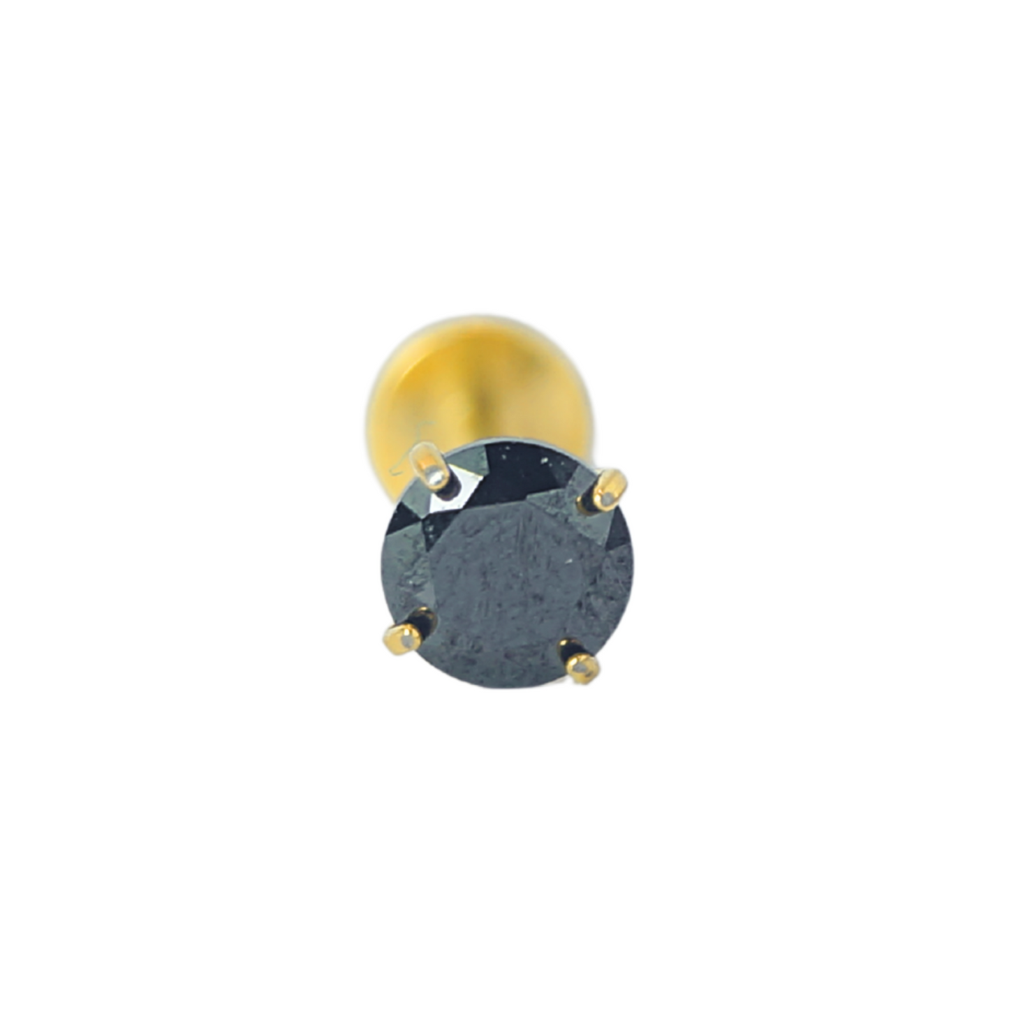 Piercing Titanio Dorado Black Stud - Modelo a Elegir