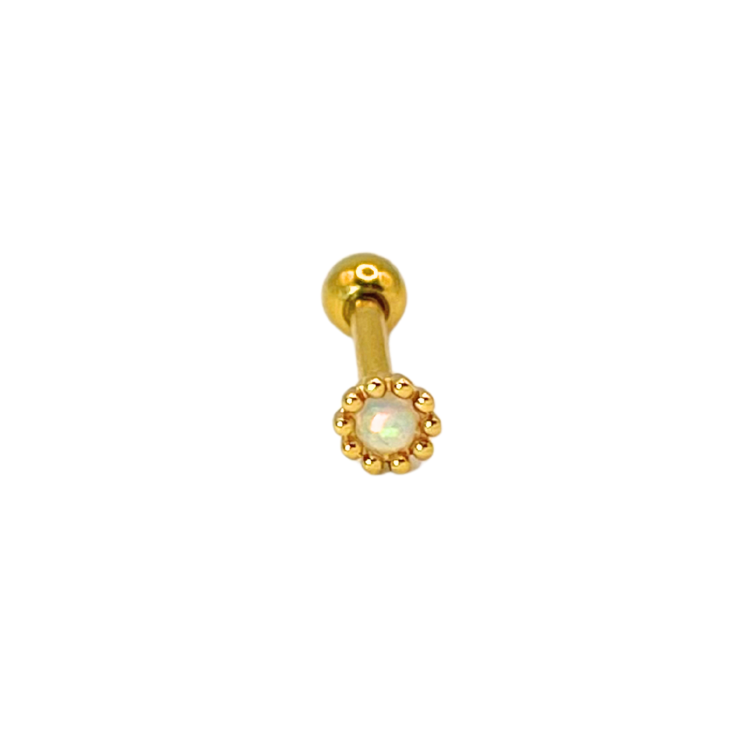 Piercing Acero Quirúrgico Dorado Perla Mini