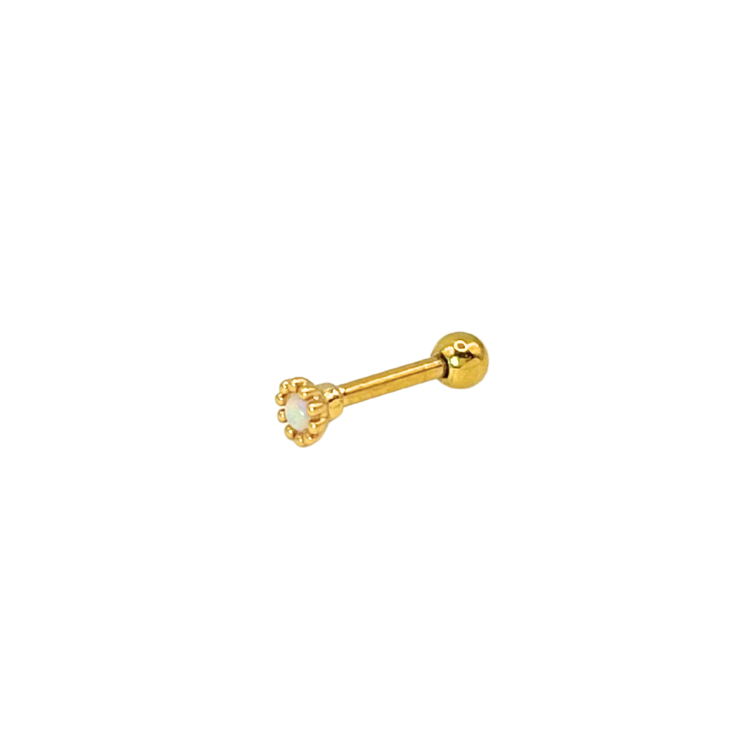 Piercing Acero Quirúrgico Dorado Perla Mini