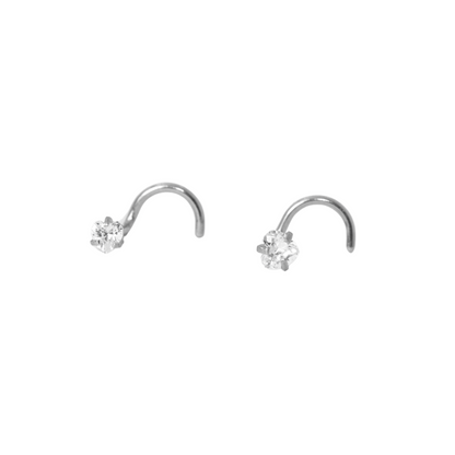 Tragus Plateado Circonia Corazón- Modelo a elegir