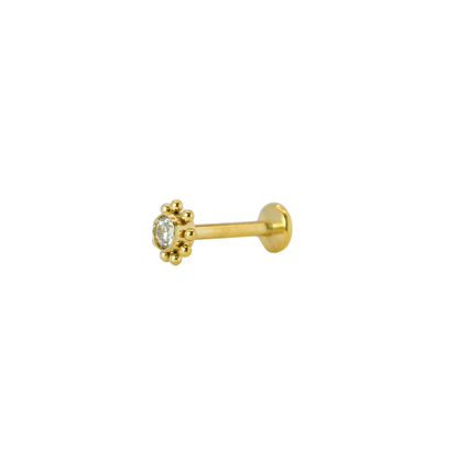 Piercing Titanio Dorado Sol Mini