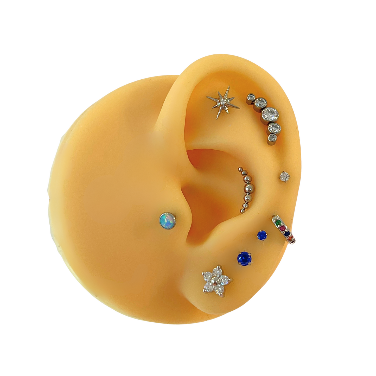 Plano Plateado Circonia Círculo Chico
