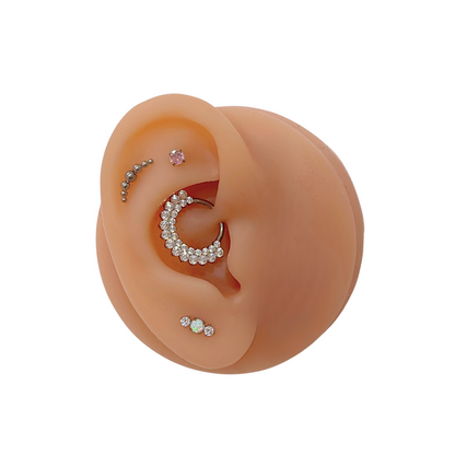 Piercing Titanio Plateado  Bling - tamaño a elegir