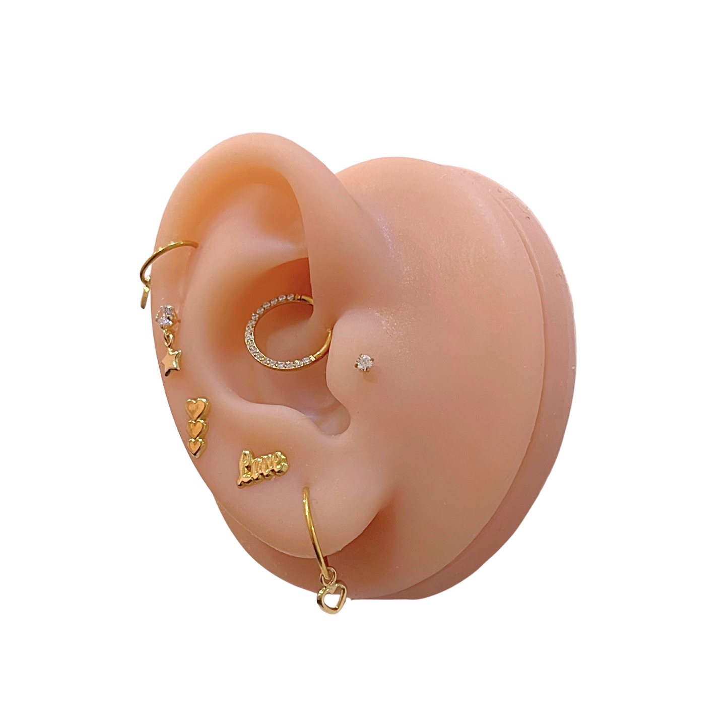 Piercing Titanio Dorado Circonia Círculo