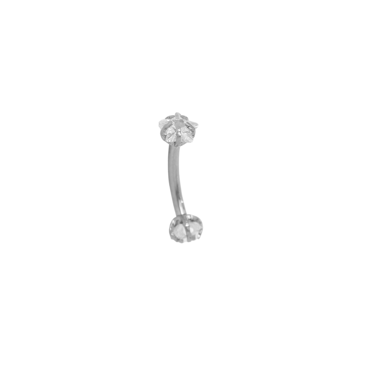 Piercing Titanio Plateado Banana Estrella