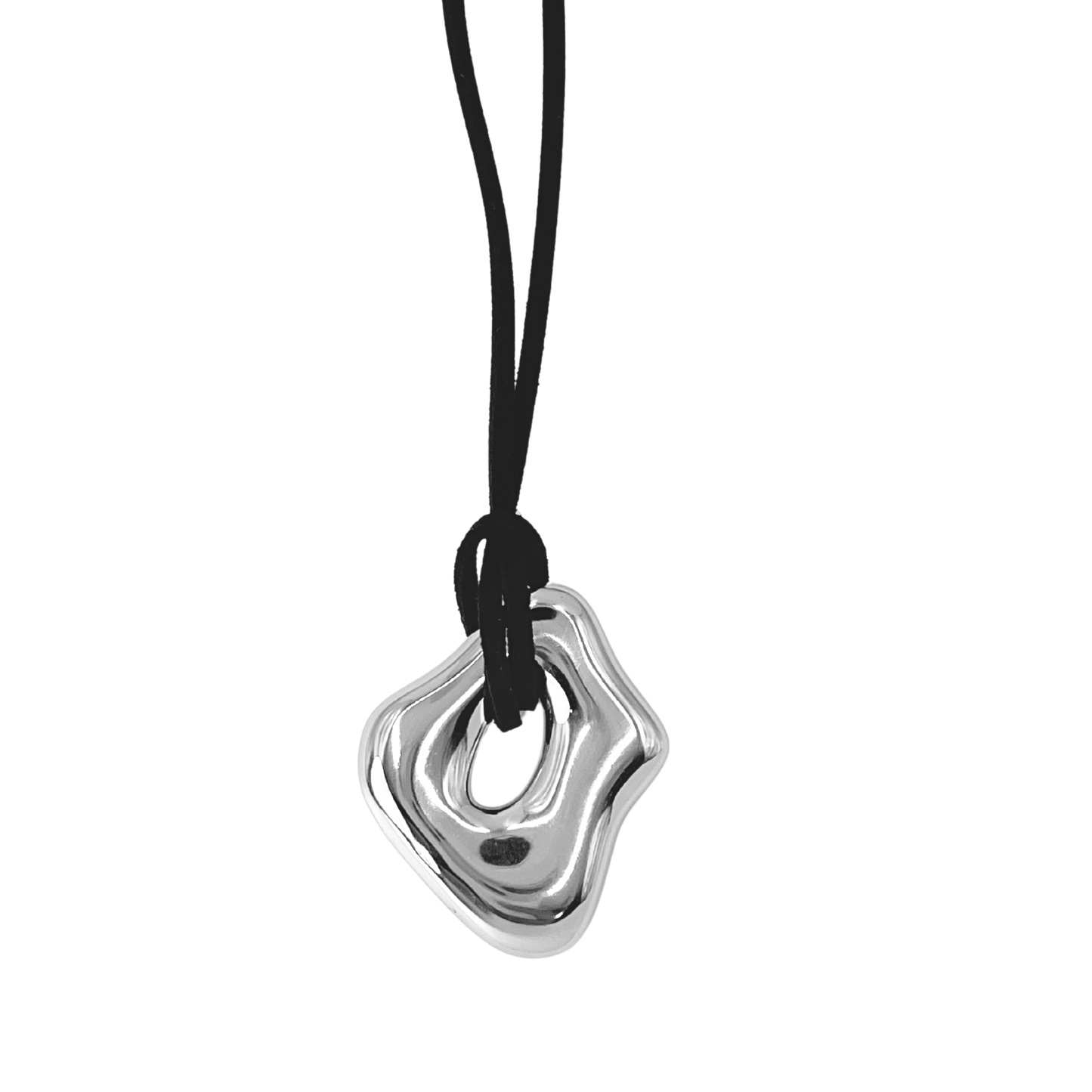 Collar Corbatin Irregular Plateado