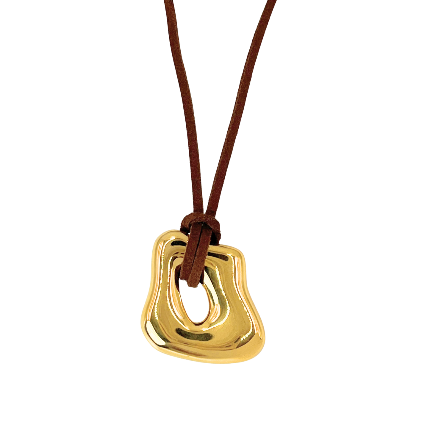 Collar Corbatin Irregular Dorado