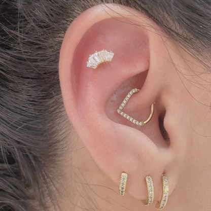 Piercing Titanio Dorado Abanico