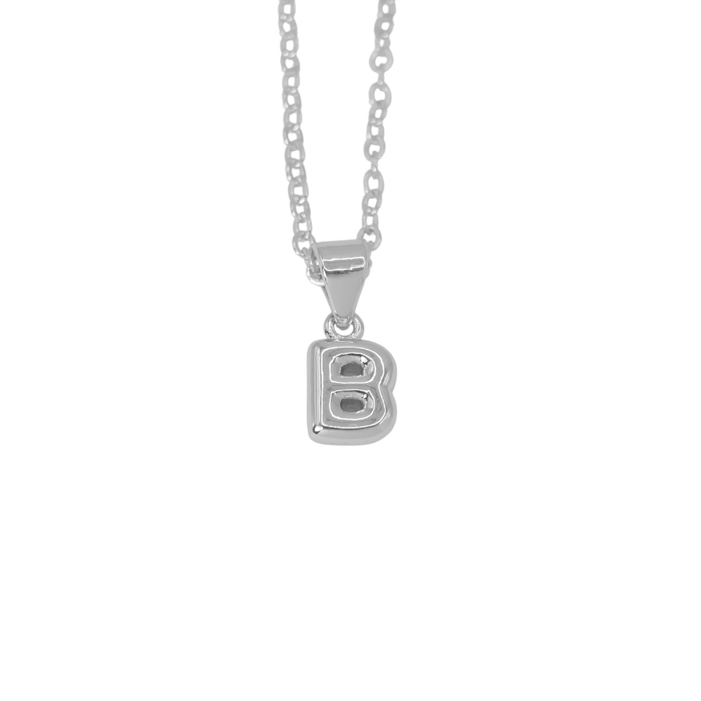 Collar Inicial Bold Plateado