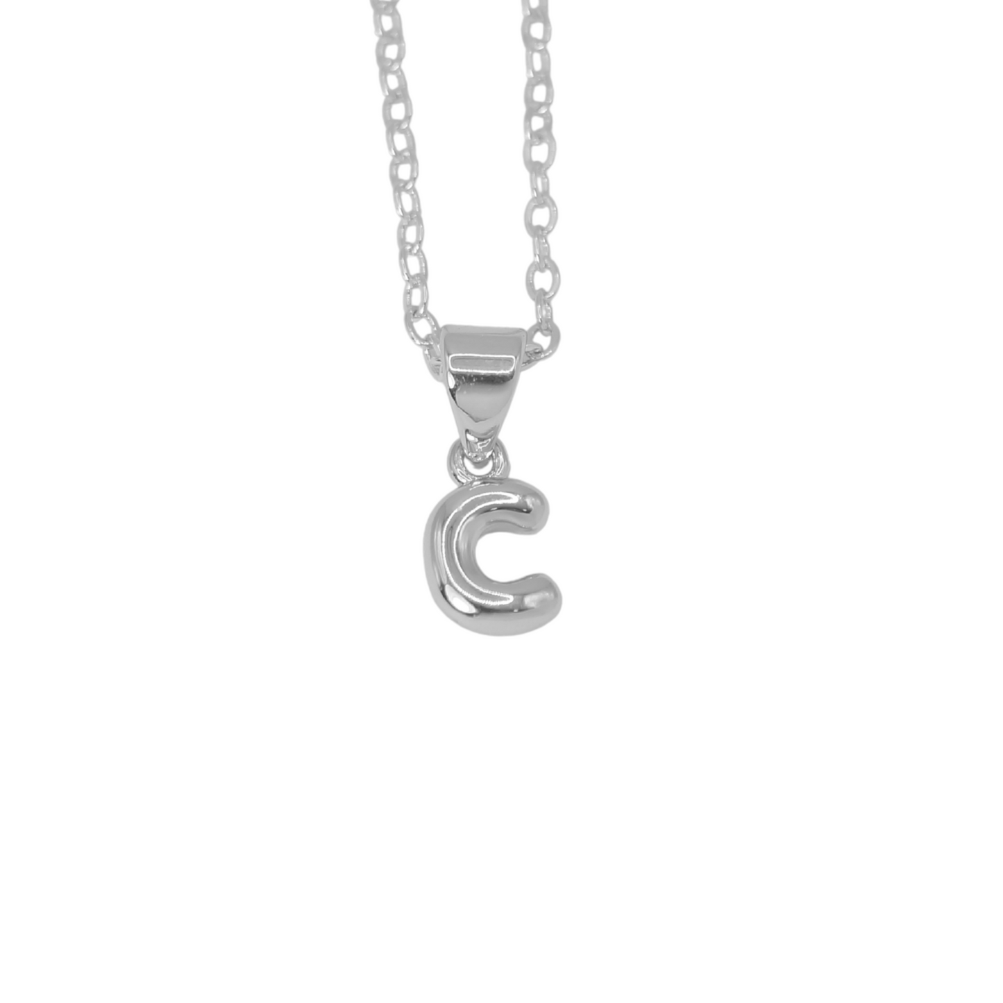 Collar Inicial Bold Plateado