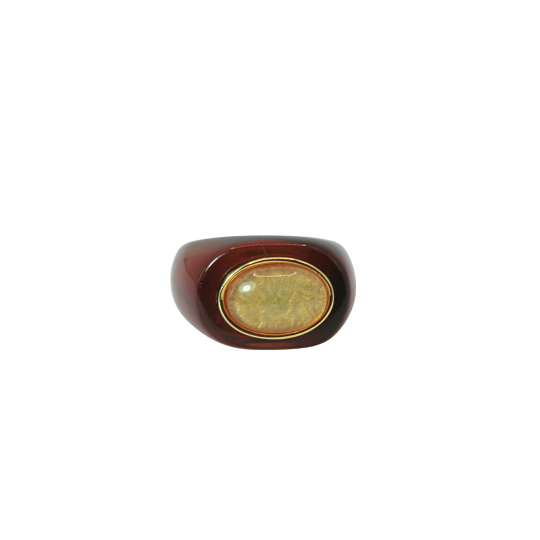 Anillo resina coffee