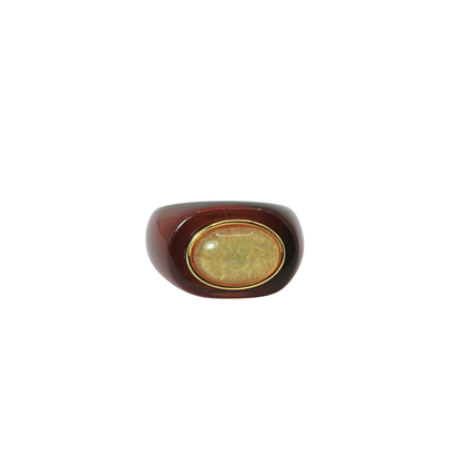 Anillo resina coffee