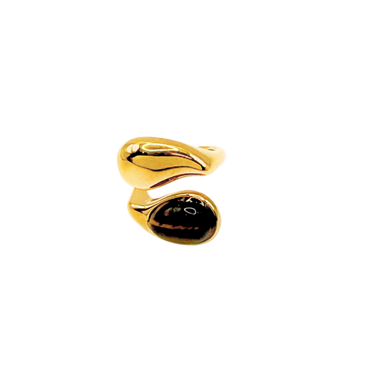 Anillo abrazo ojo de tigre