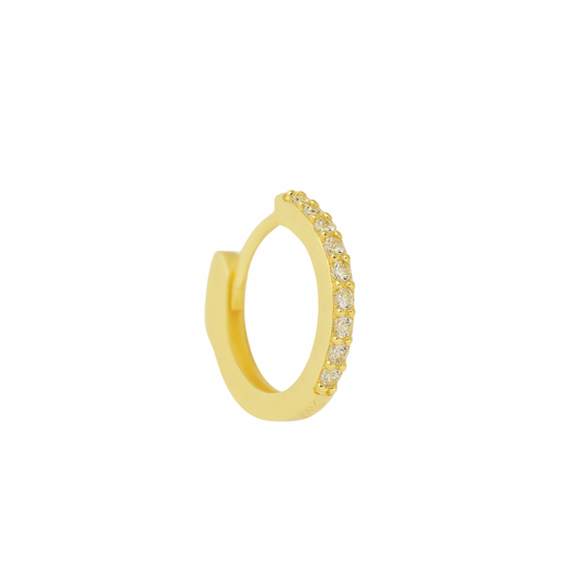 Arracada circonias 10mm 14K