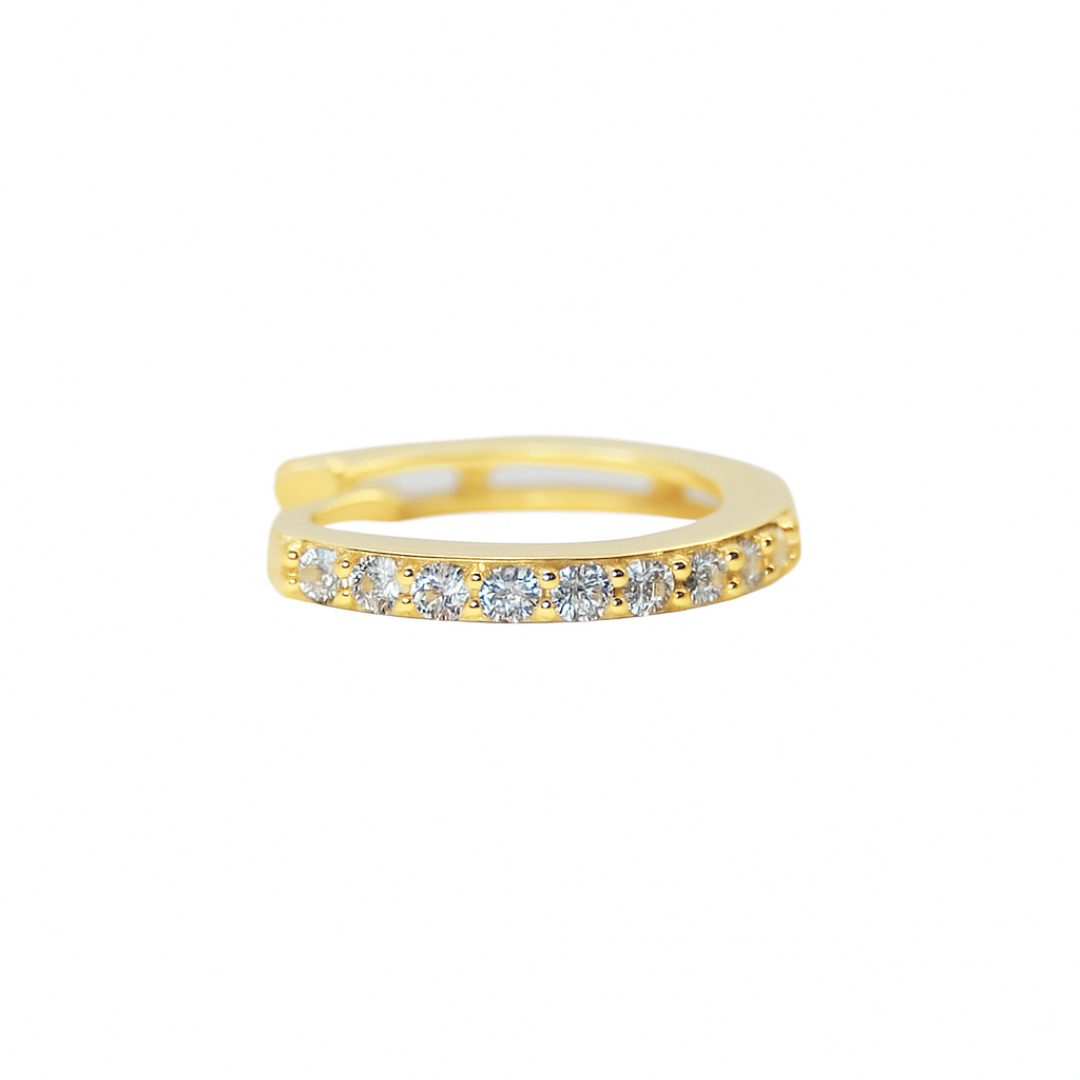 Arracada circonias 10mm 14K