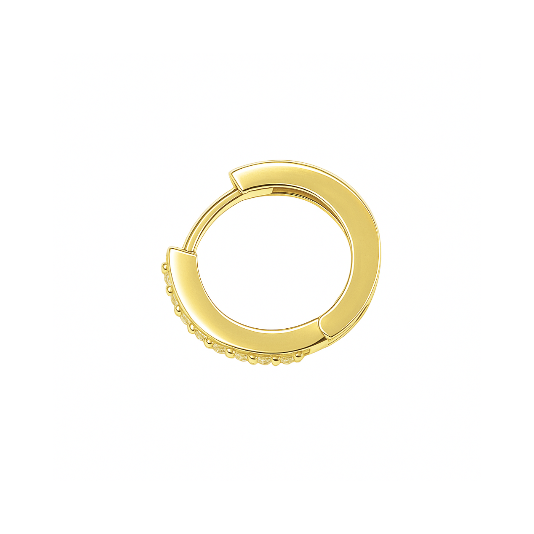 Arracada circonias 10mm 14K